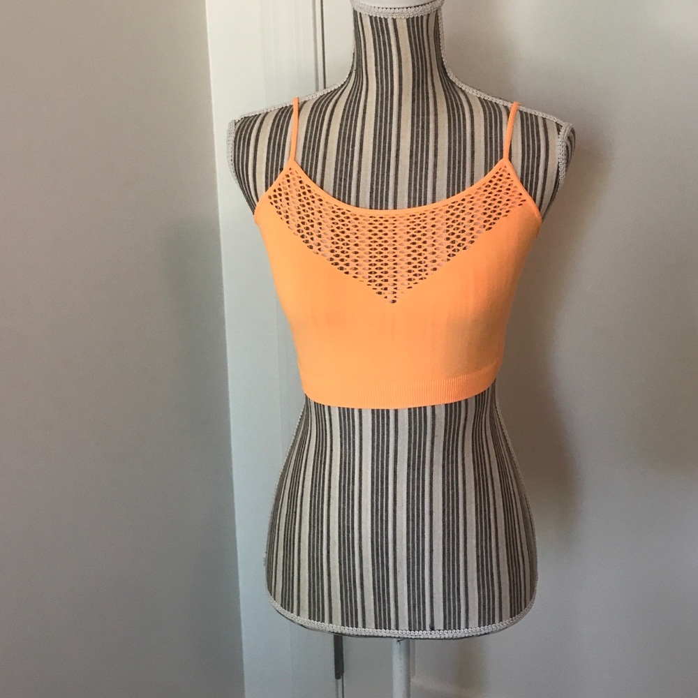 Seamless Tangerine Sports Bra - Picture 2 of 8